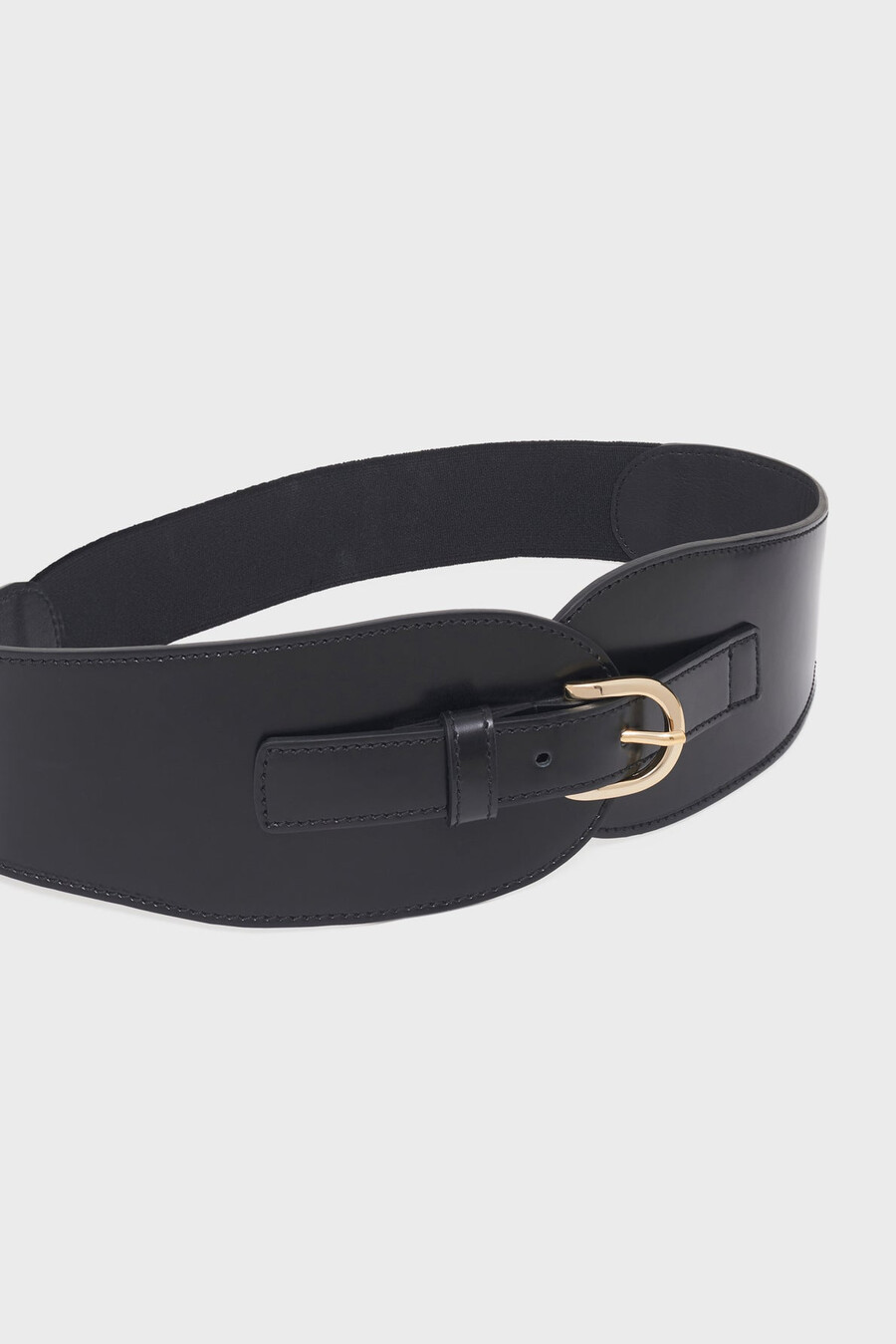 ceinture corset en cuir à effet carré - olympe