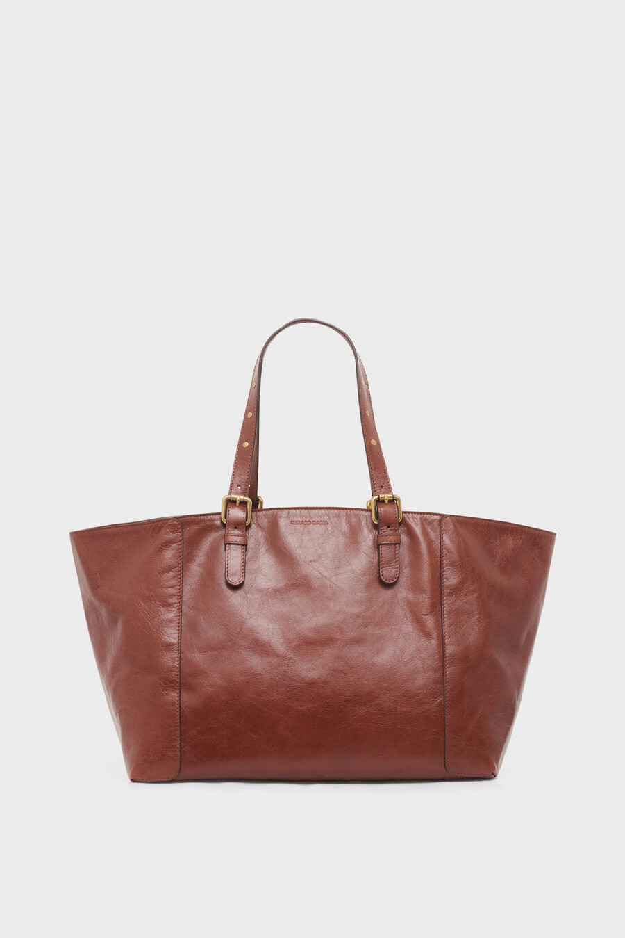 sac cabas en cuir froissé - simple bag