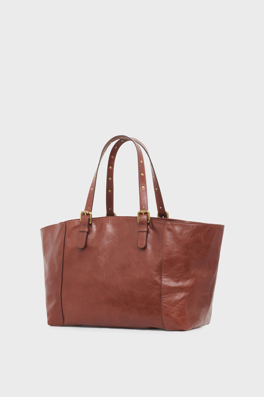 sac cabas en cuir froissé - simple bag