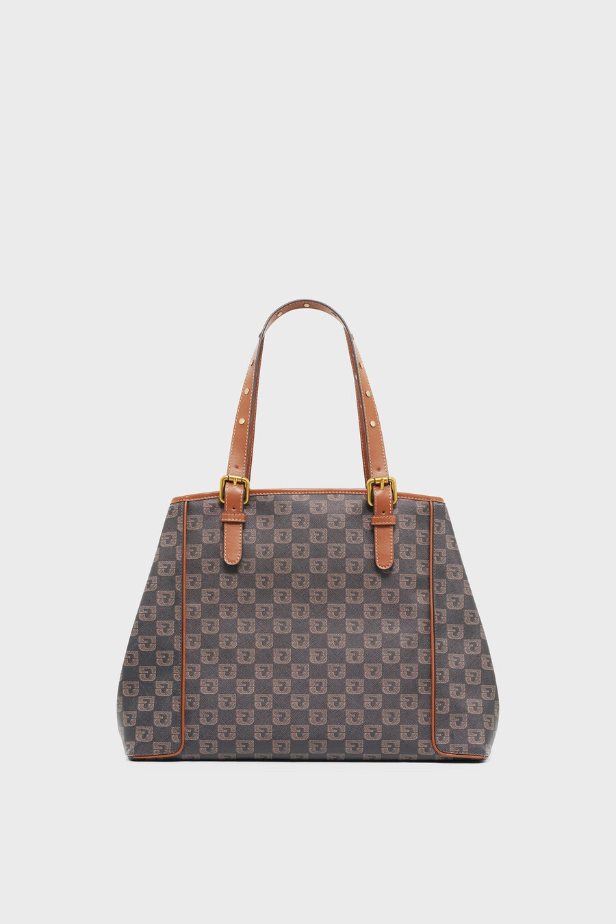 sac cabas en toile enduite monogrammée et cuir - simple bag
