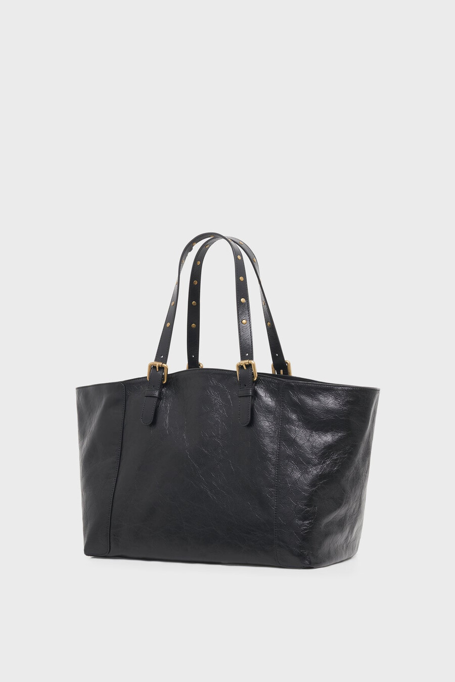 sac cabas en cuir froissé - simple bag