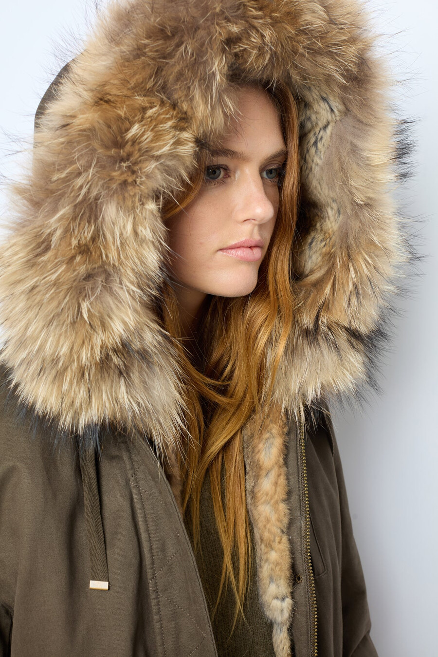 parka mi-longue matelassée à capuche - loucine