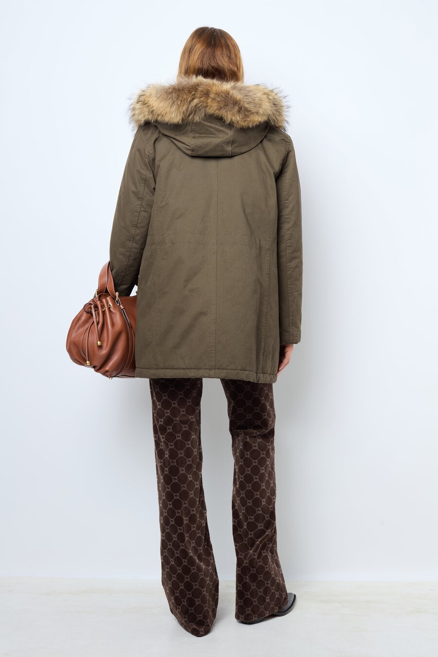 parka mi-longue matelassée à capuche - loucine