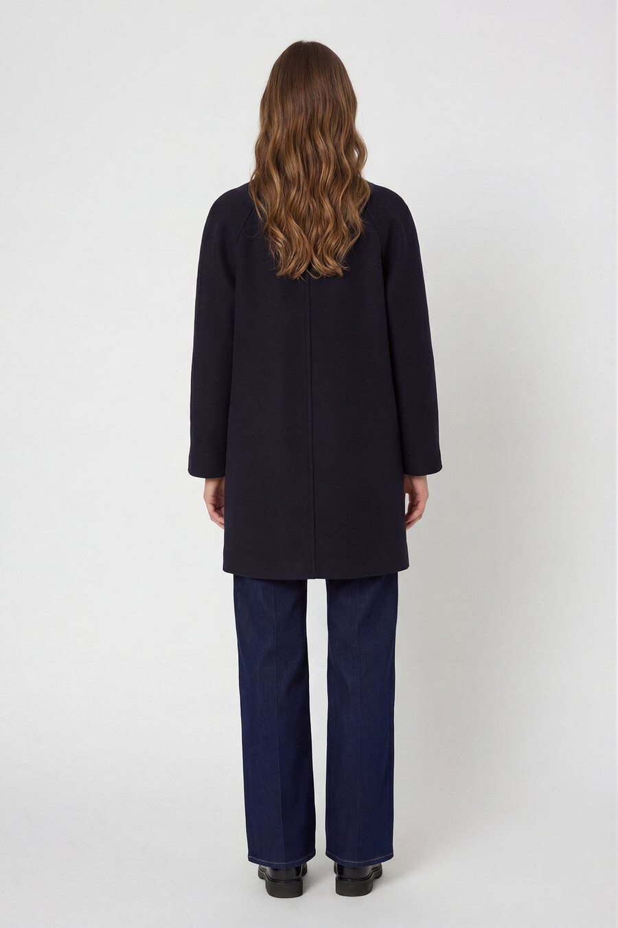 manteau droit à col montant - malvina