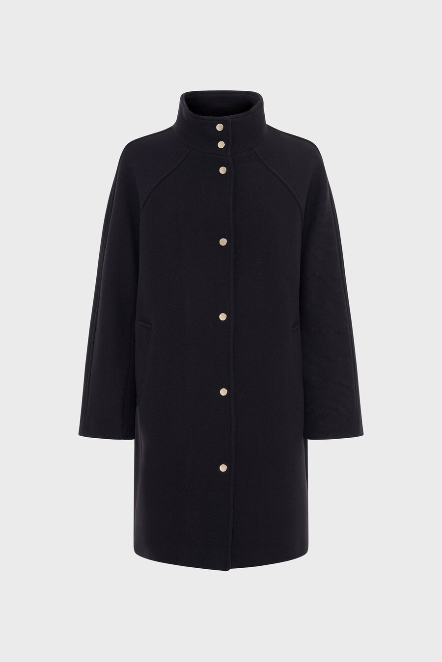 manteau droit à col montant - malvina