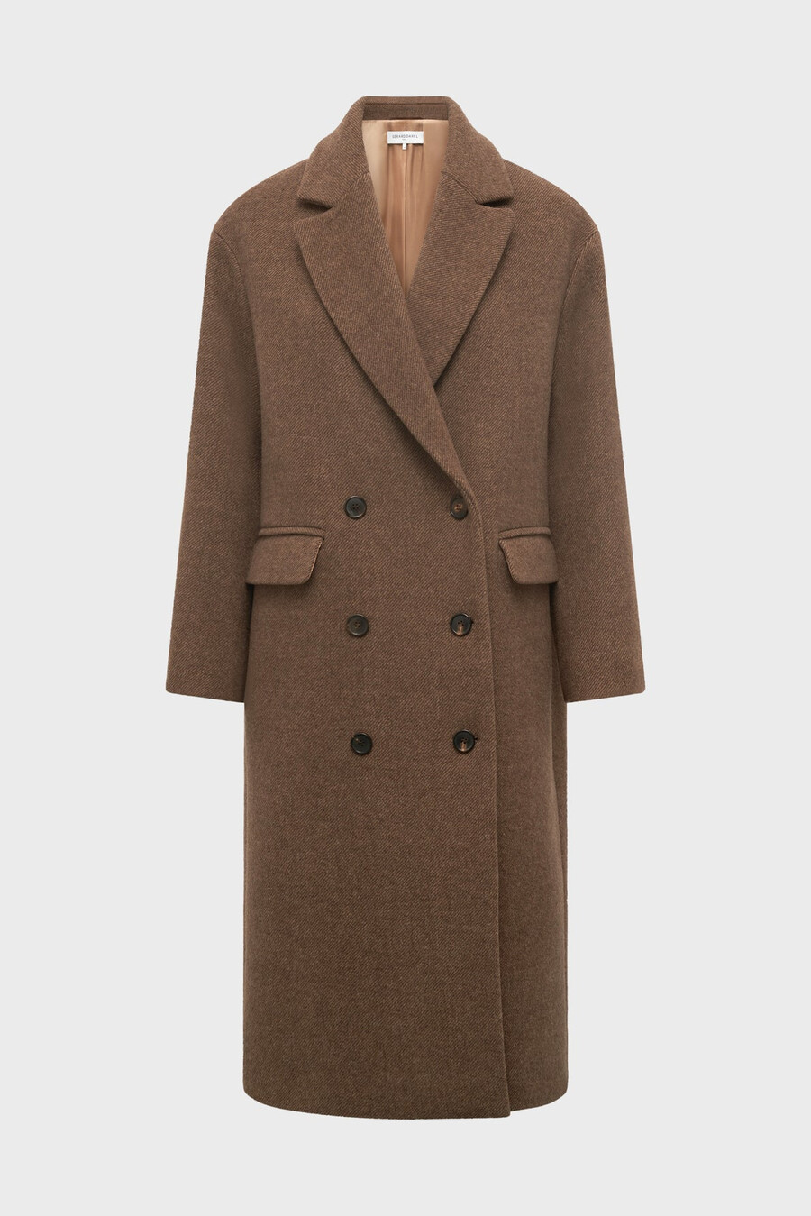manteau croisé en sergé de laine - mady