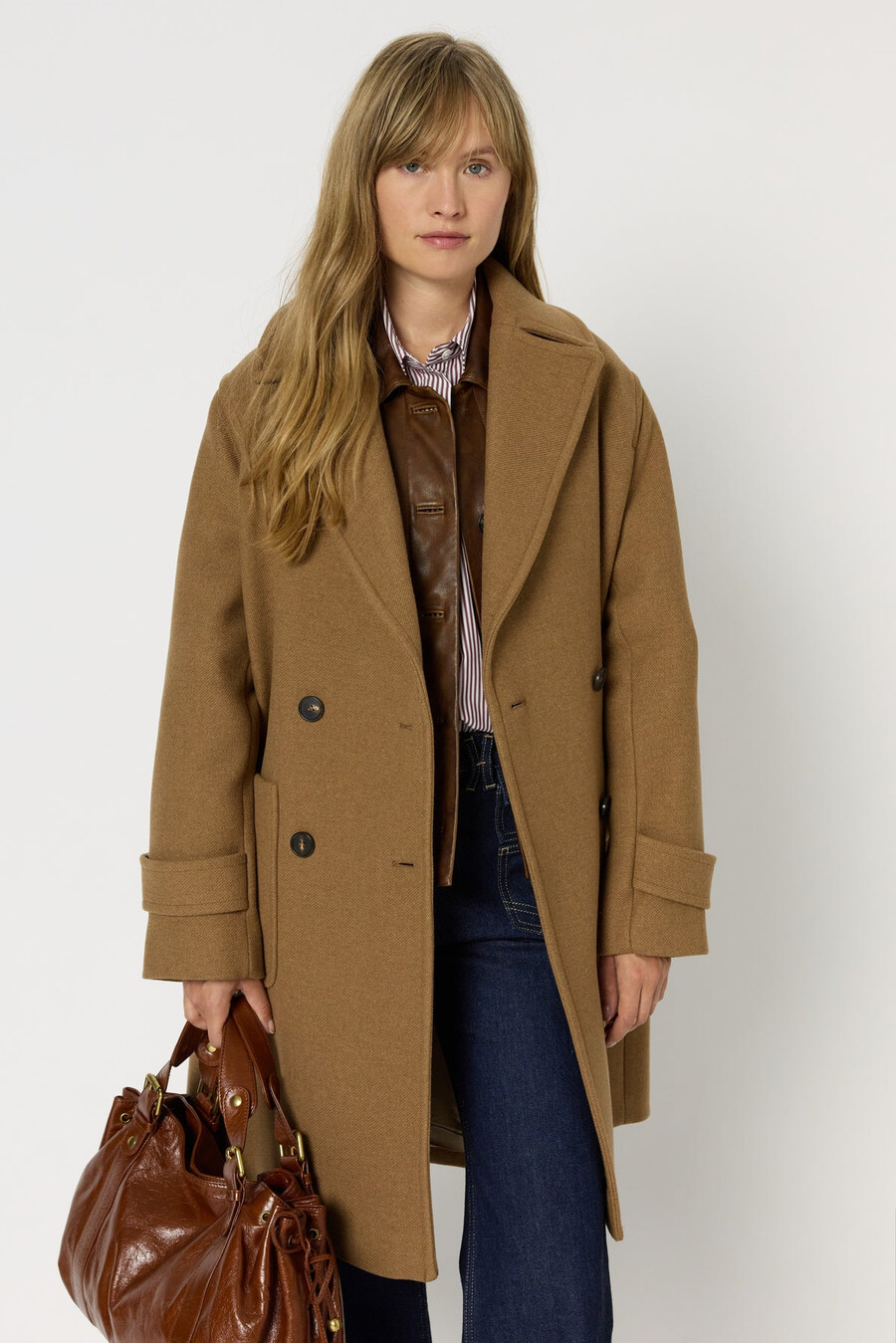 manteau croisé ample - meriem