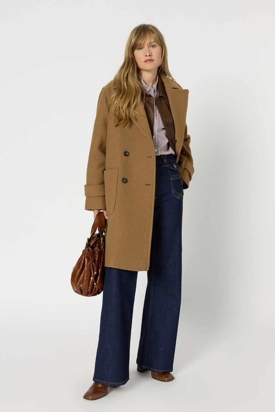manteau croisé ample - meriem