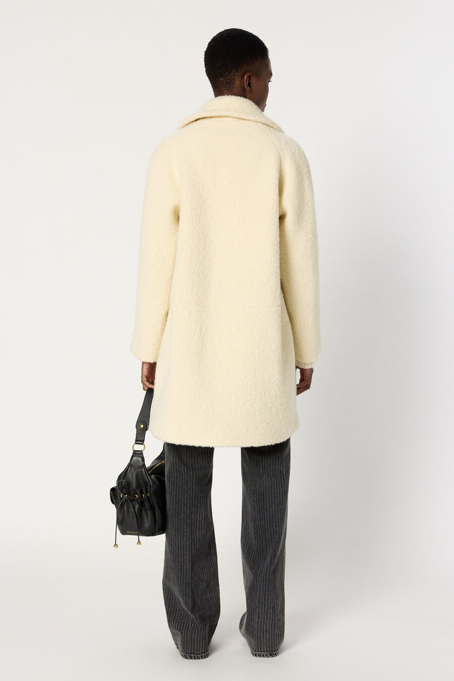 manteau large en laine bouclée - maiwenn