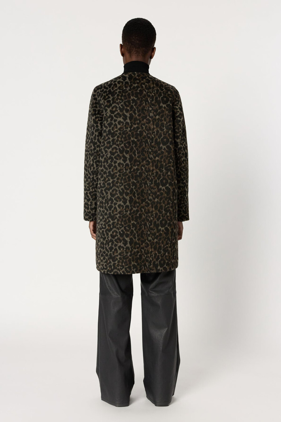 manteau réversible uni et léopard - matilda