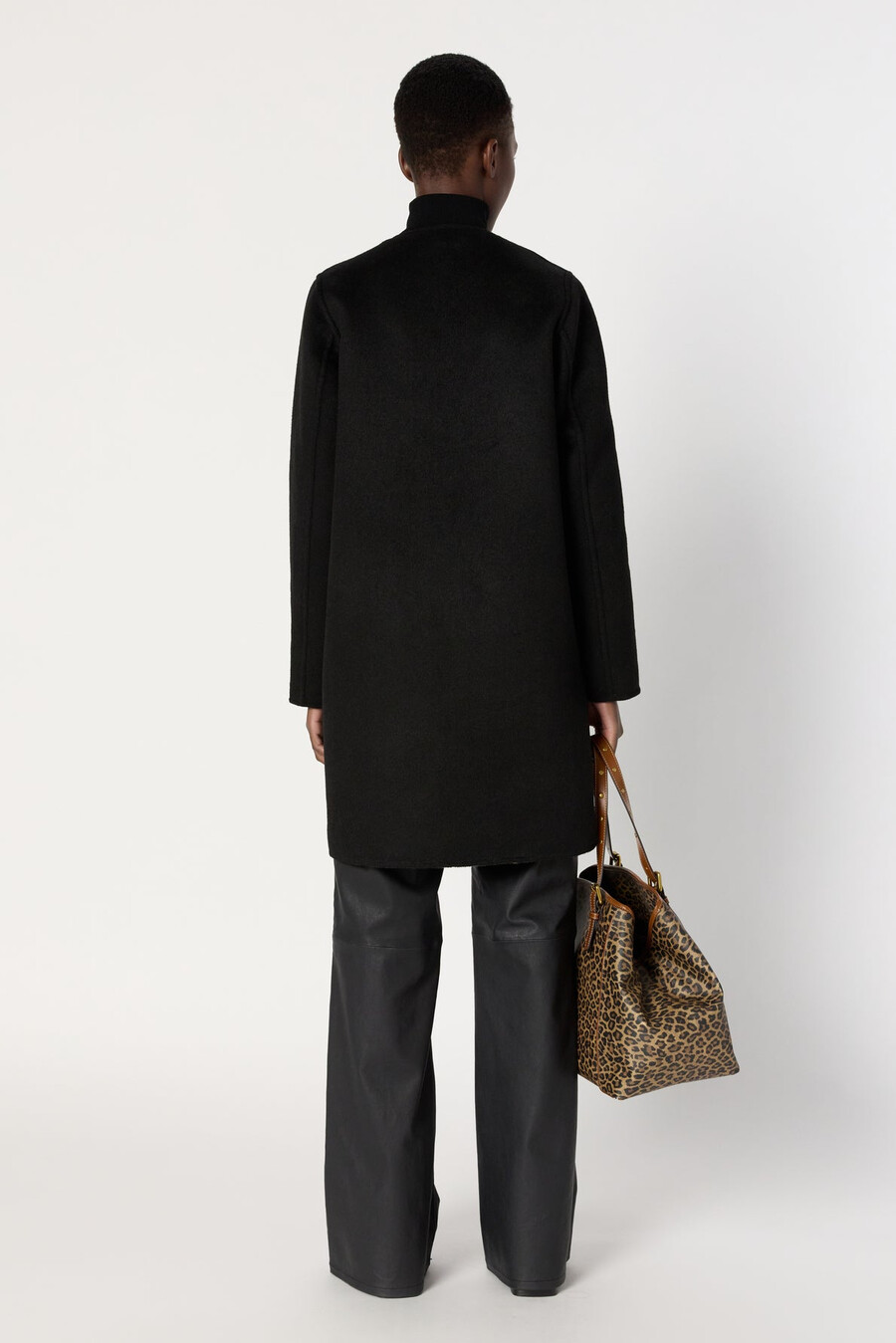 manteau réversible uni et léopard - matilda