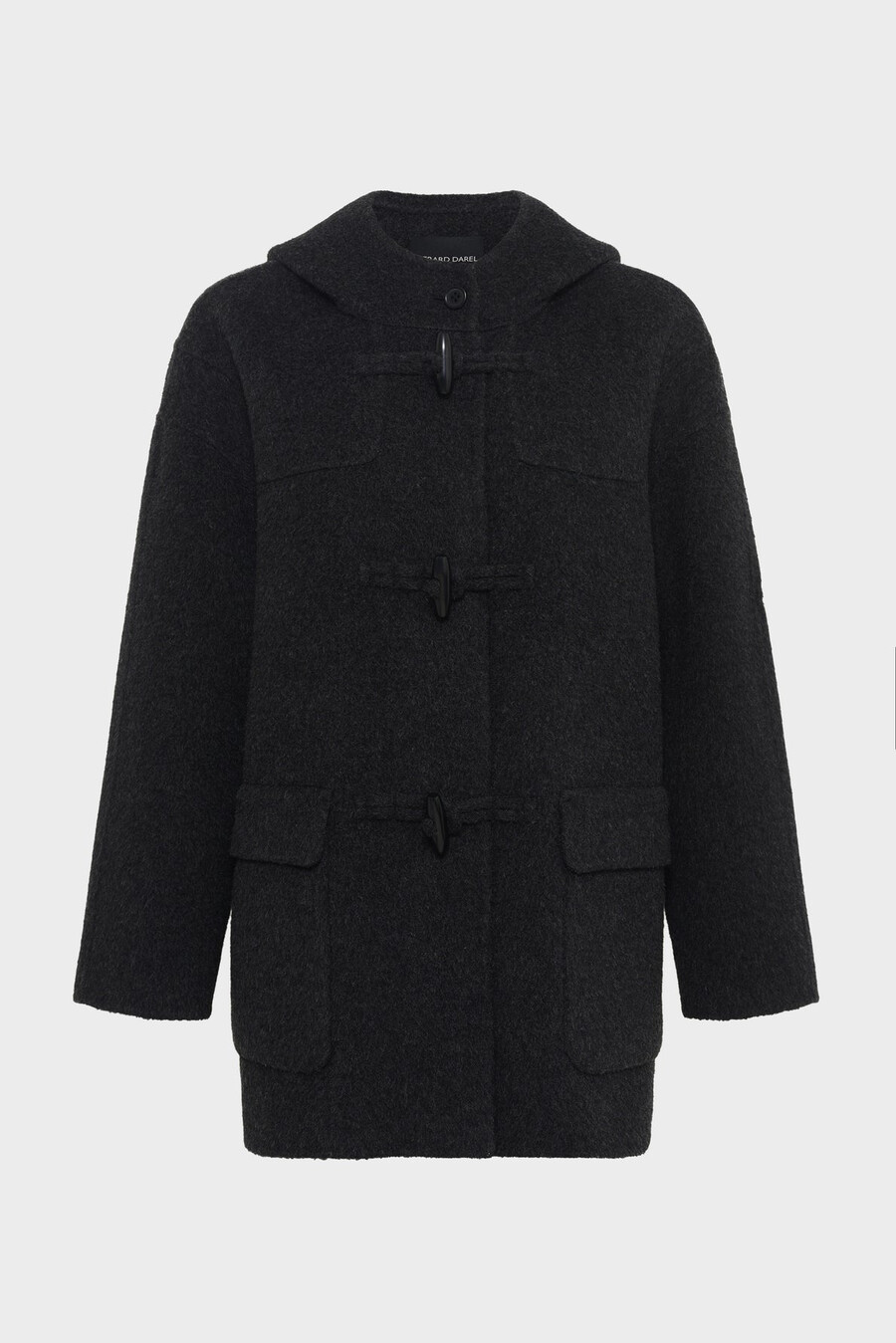 manteau court en laine à capuche - malina