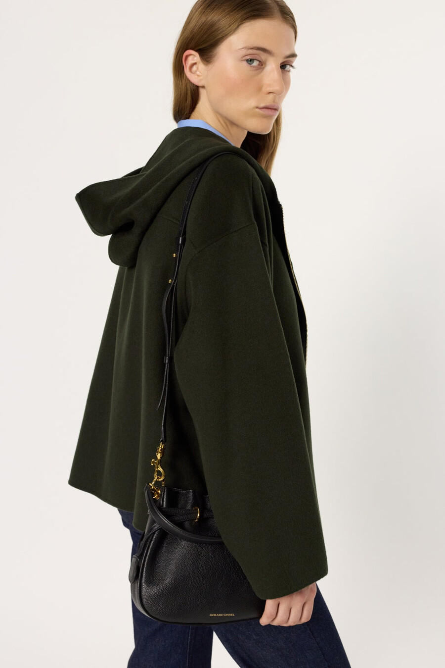 manteau court en laine double face - milana