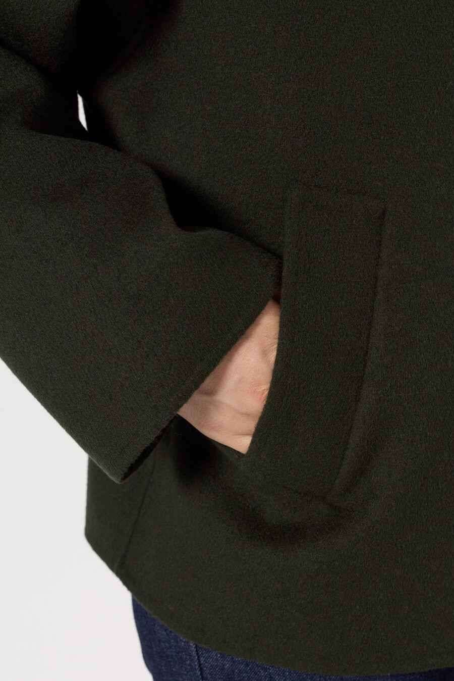 manteau court en laine double face - milana
