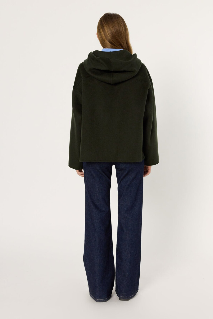 manteau court en laine double face - milana