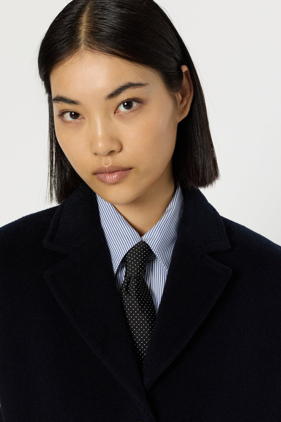 manteau droit en laine - minaelle