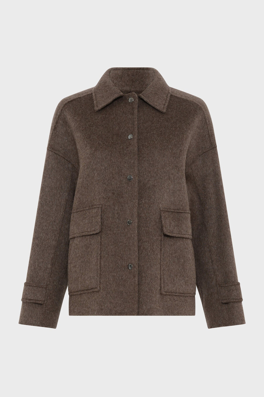 manteau en laine double face style surchemise - melodie