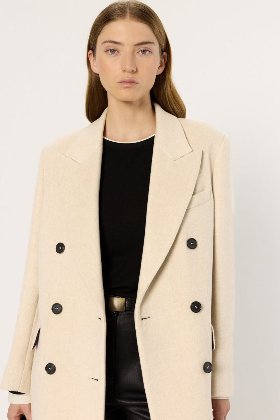 manteau croisé mi-long - moira