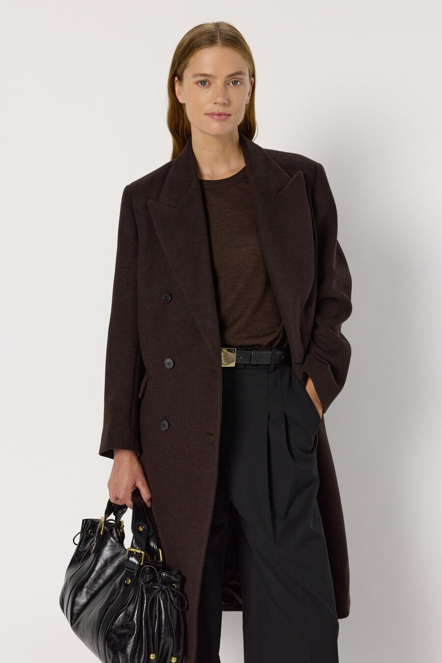 manteau croisé mi-long - moira