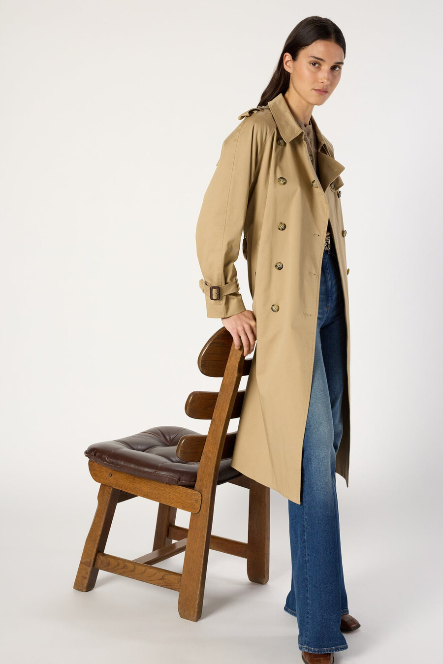 long trench-coat - serge