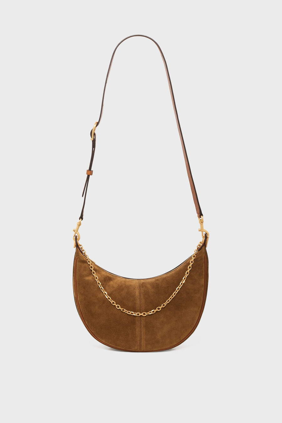 sac demi-lune en daim - le suzanne