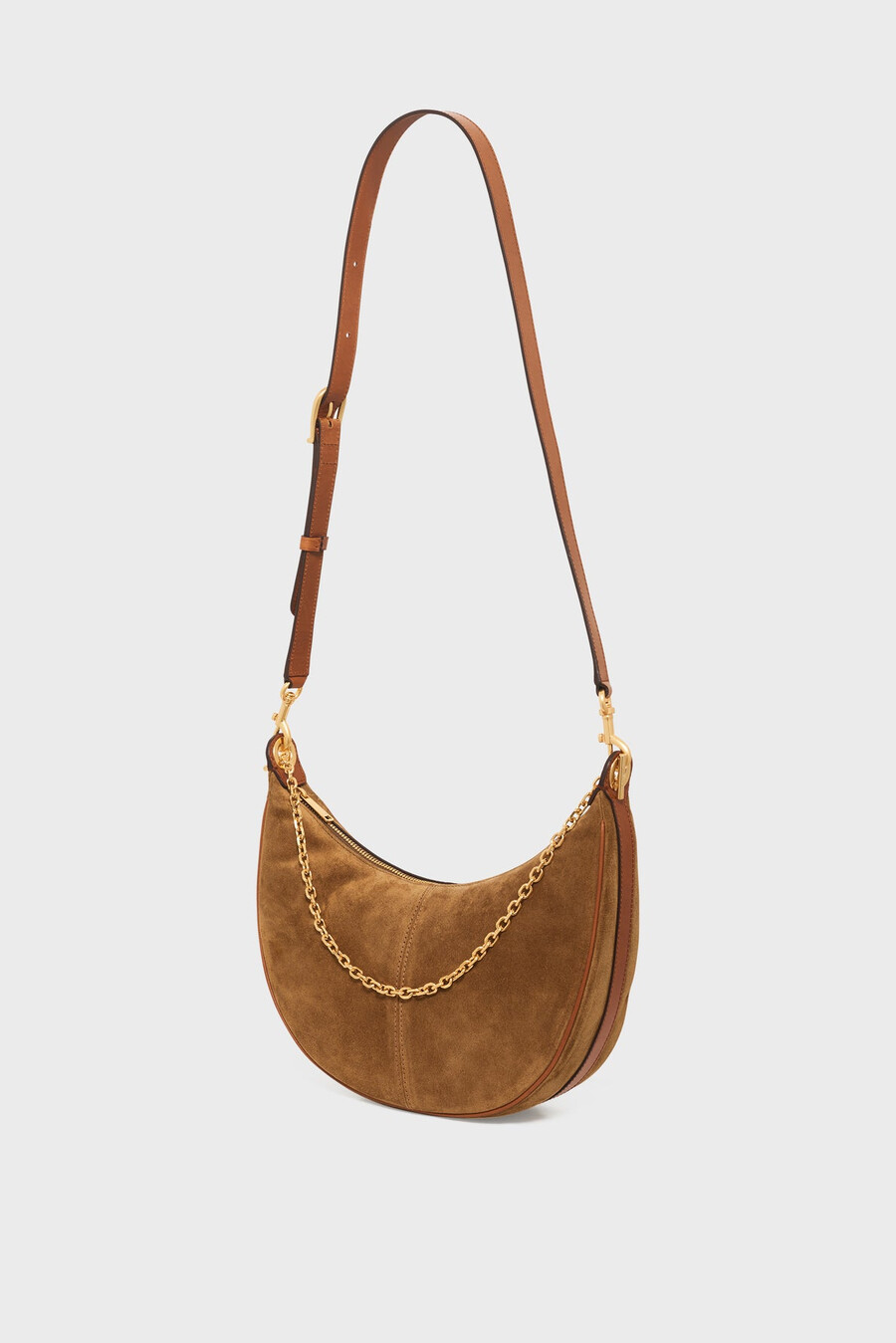 sac demi-lune en daim - le suzanne