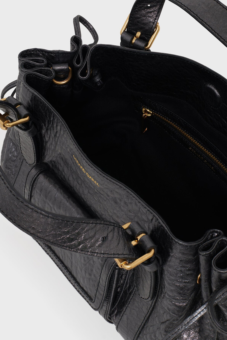 sac à main en cuir métallisé à bulles - 18h