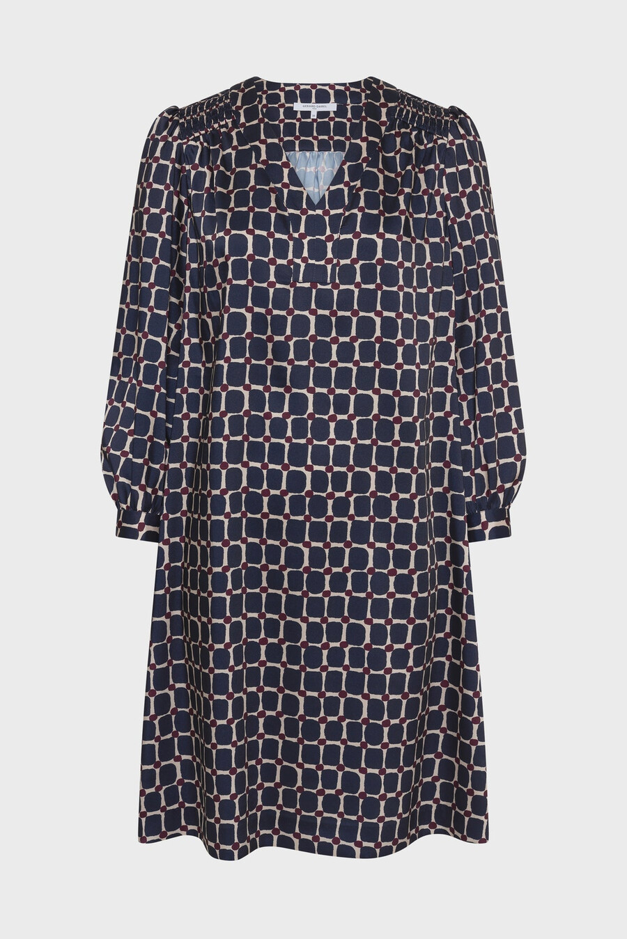 robe courte en satin à carreaux - liza