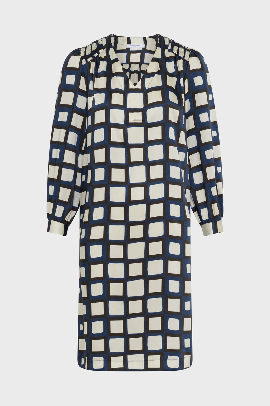 robe courte imprimée en satin - leonie