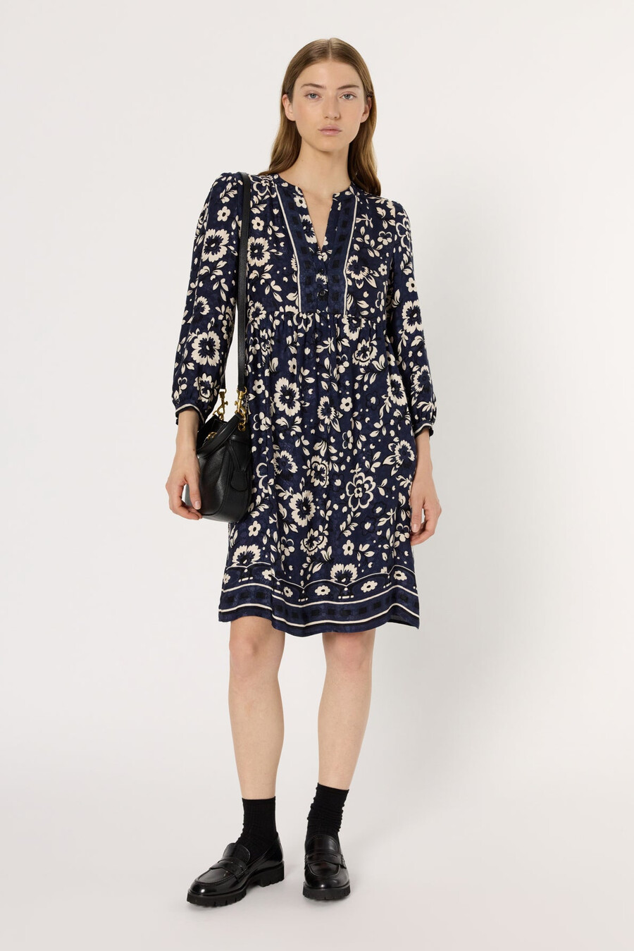 robe droite à imprimé jacquard - laure