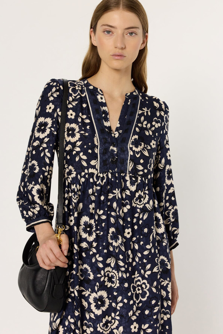 robe droite à imprimé jacquard - laure