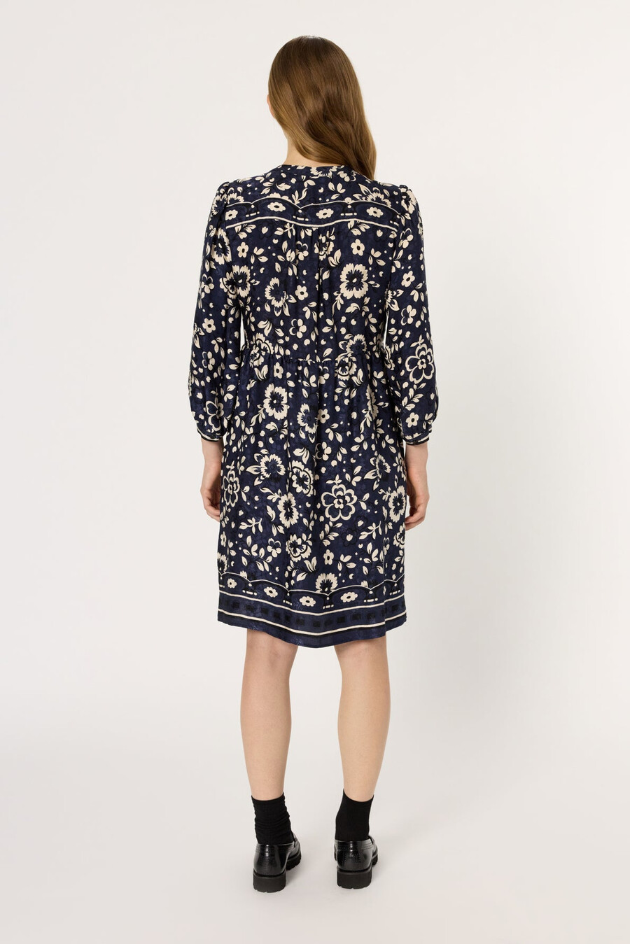 robe droite à imprimé jacquard - laure