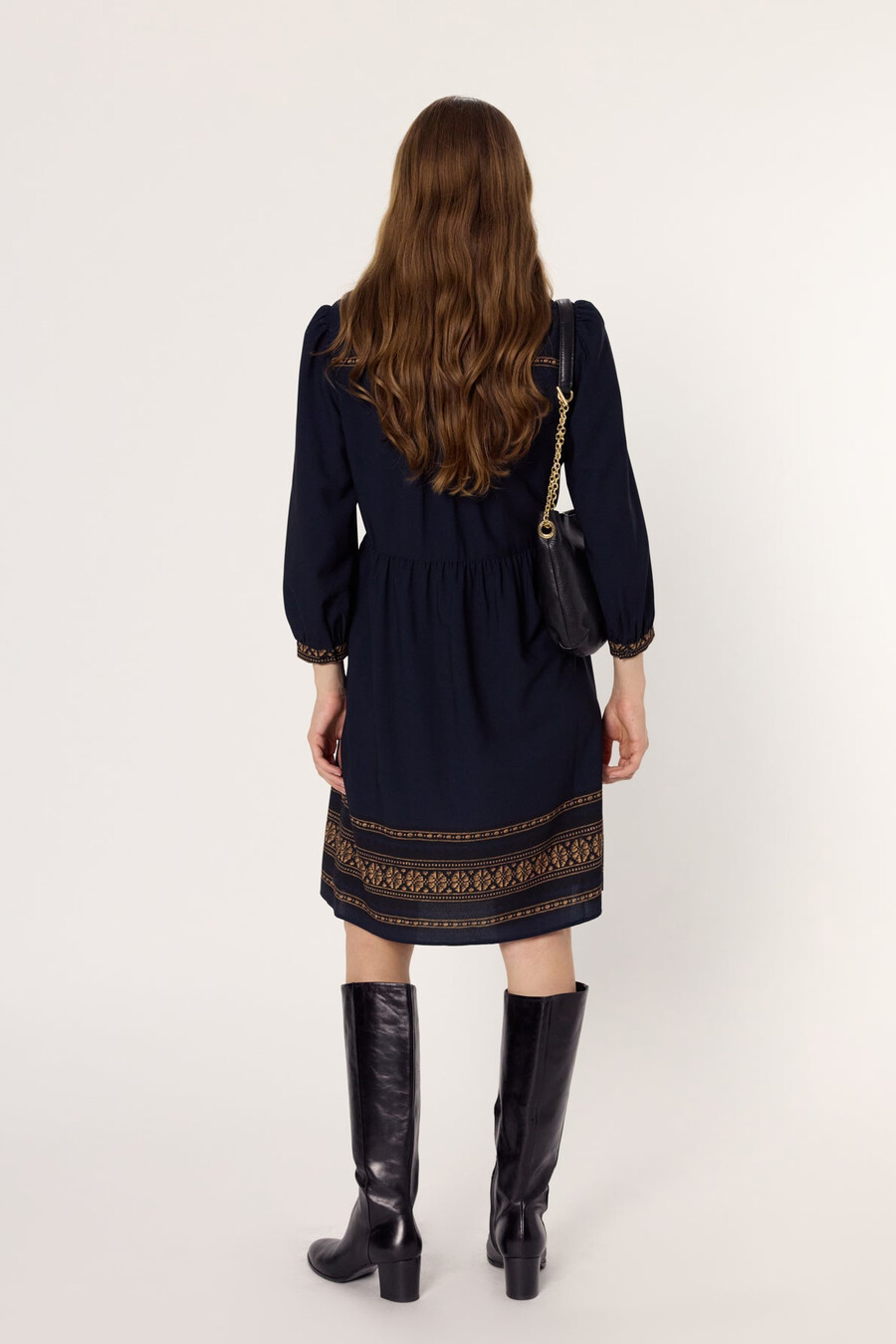 robe droite à motifs placés - louisa