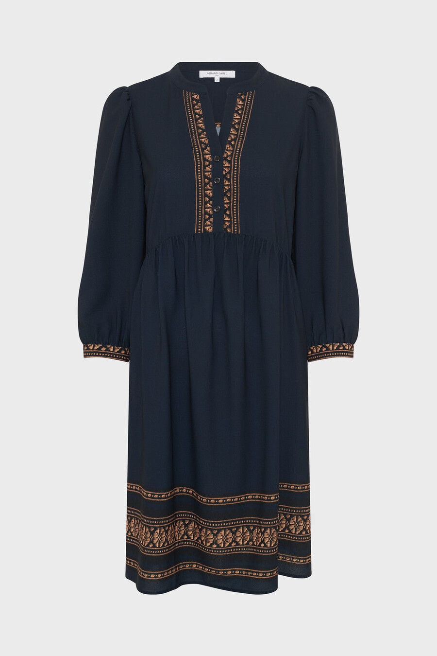 robe droite à motifs placés - louisa