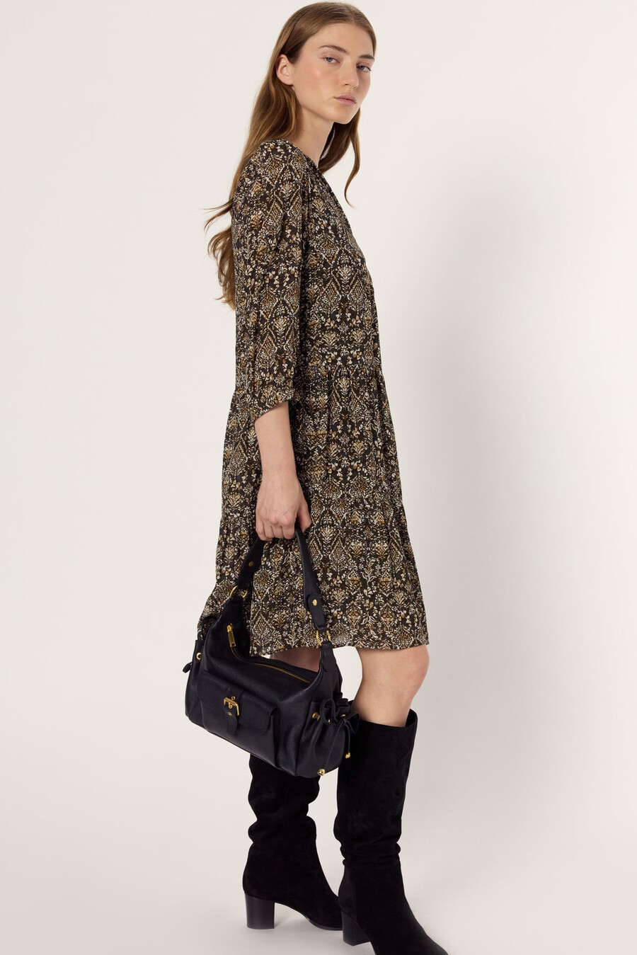 robe courte à imprimé ethnique - lyne