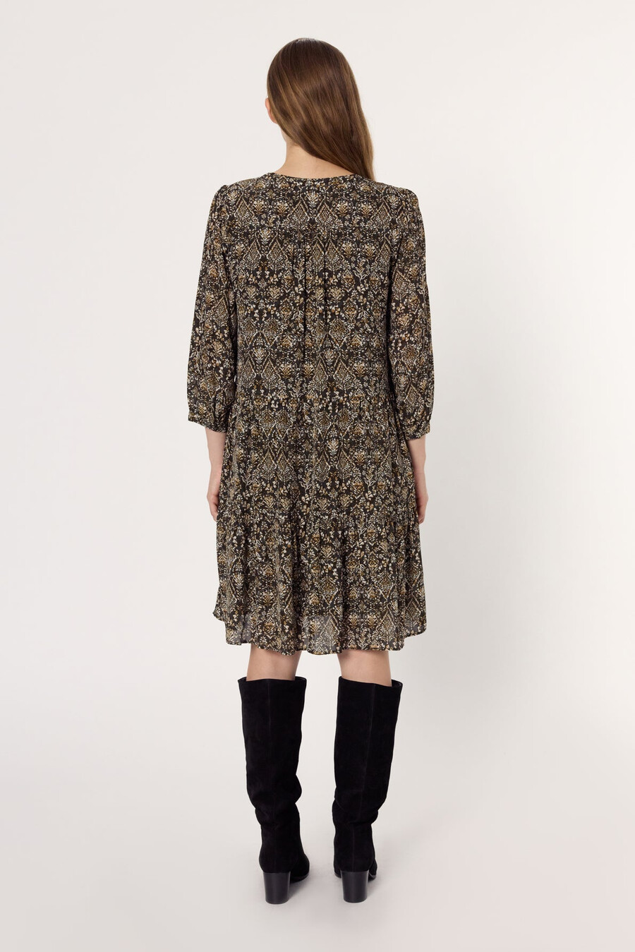 robe courte à imprimé ethnique - lyne