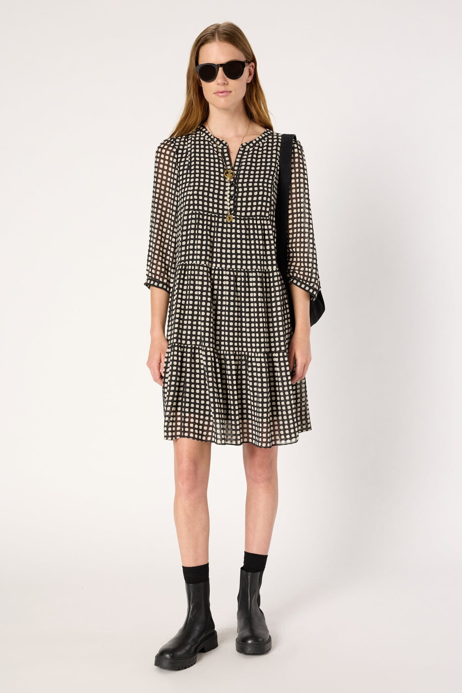 robe courte à pois graphiques - lira