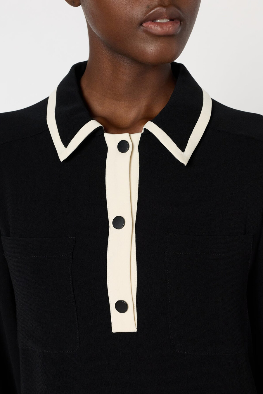 robe bicolore à col chemise - livia