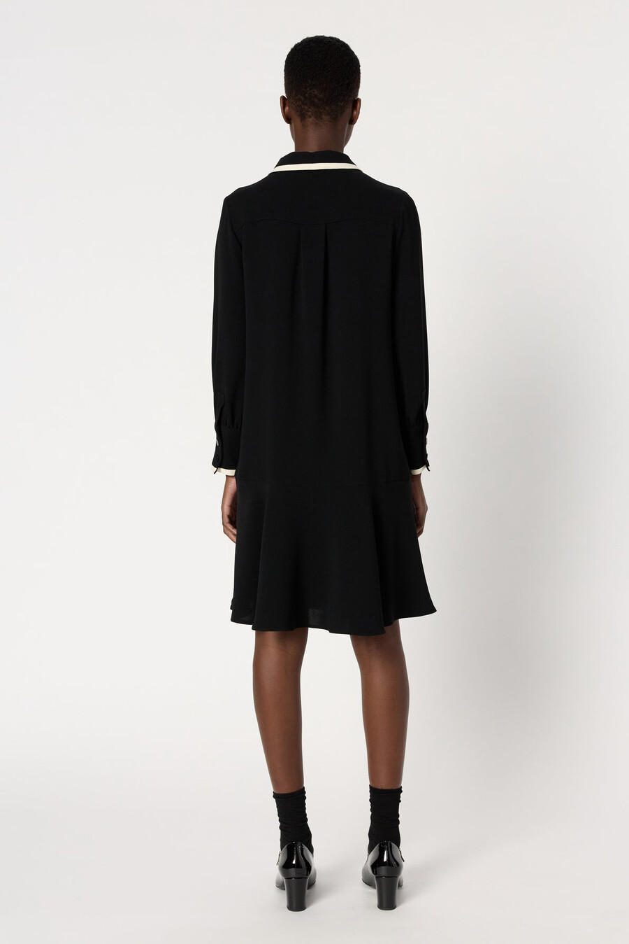 robe bicolore à col chemise - livia