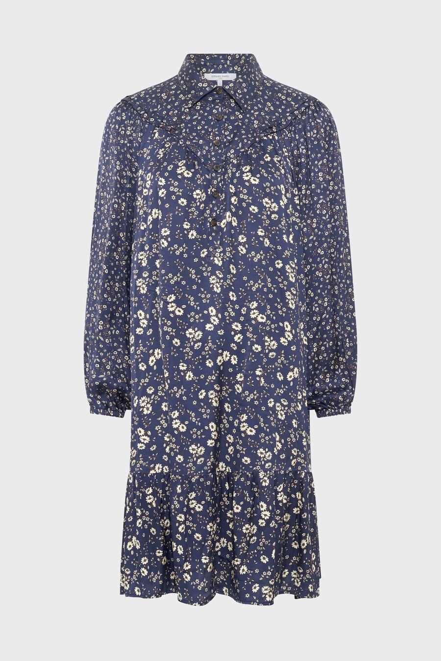 robe imprimée à col chemise - leana