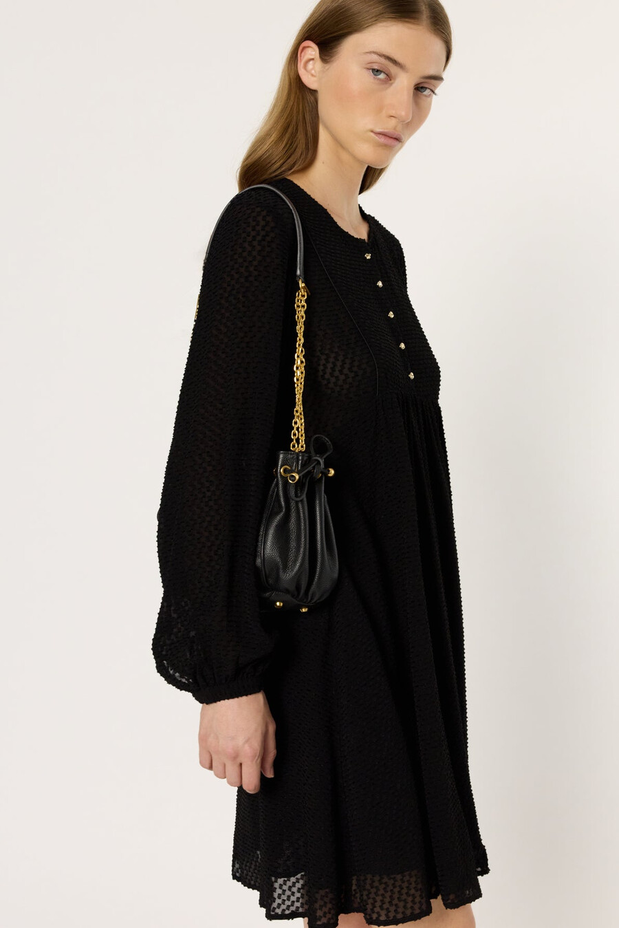robe droite en jacquard à carreaux - laetitia
