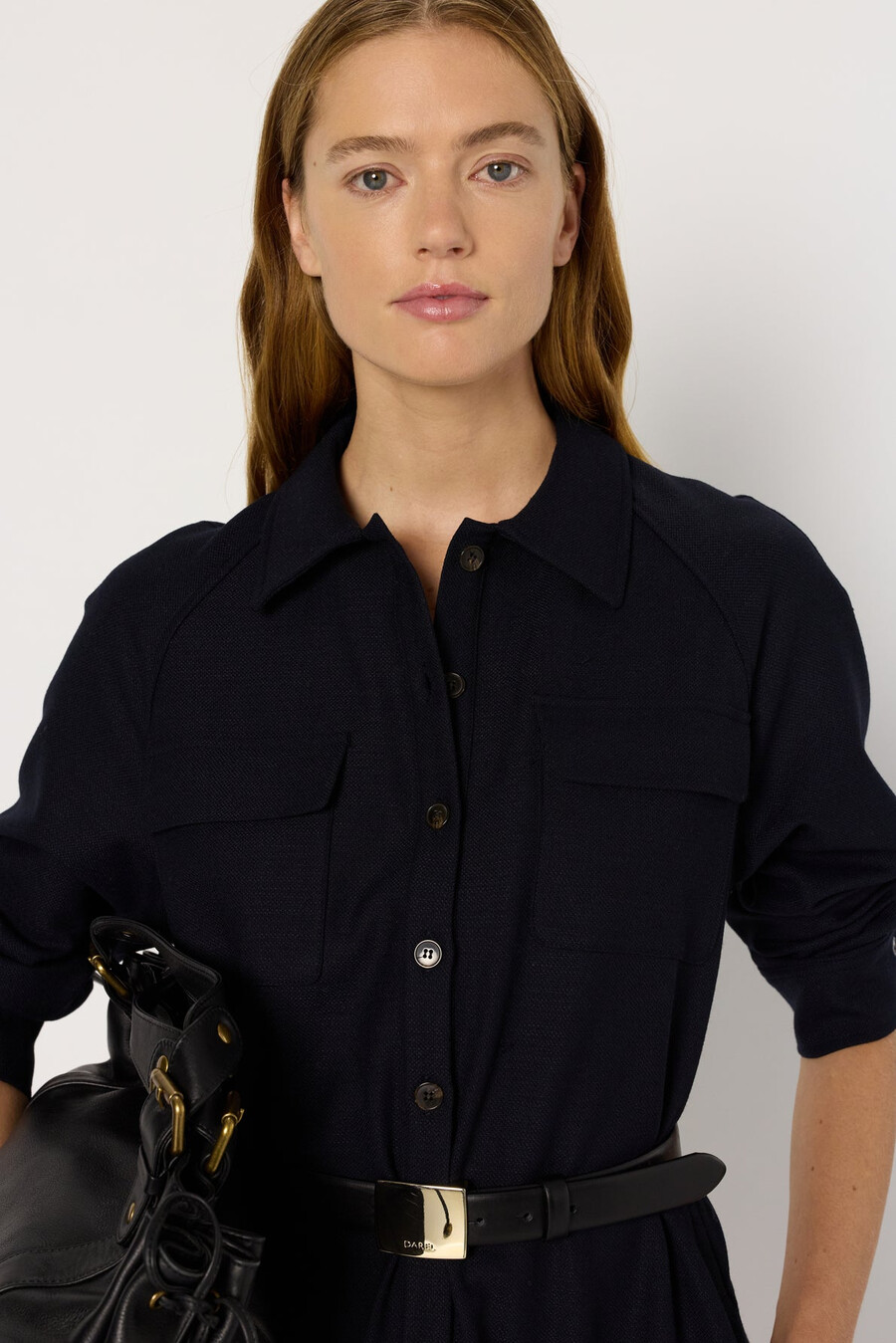 robe courte à col chemise - lea