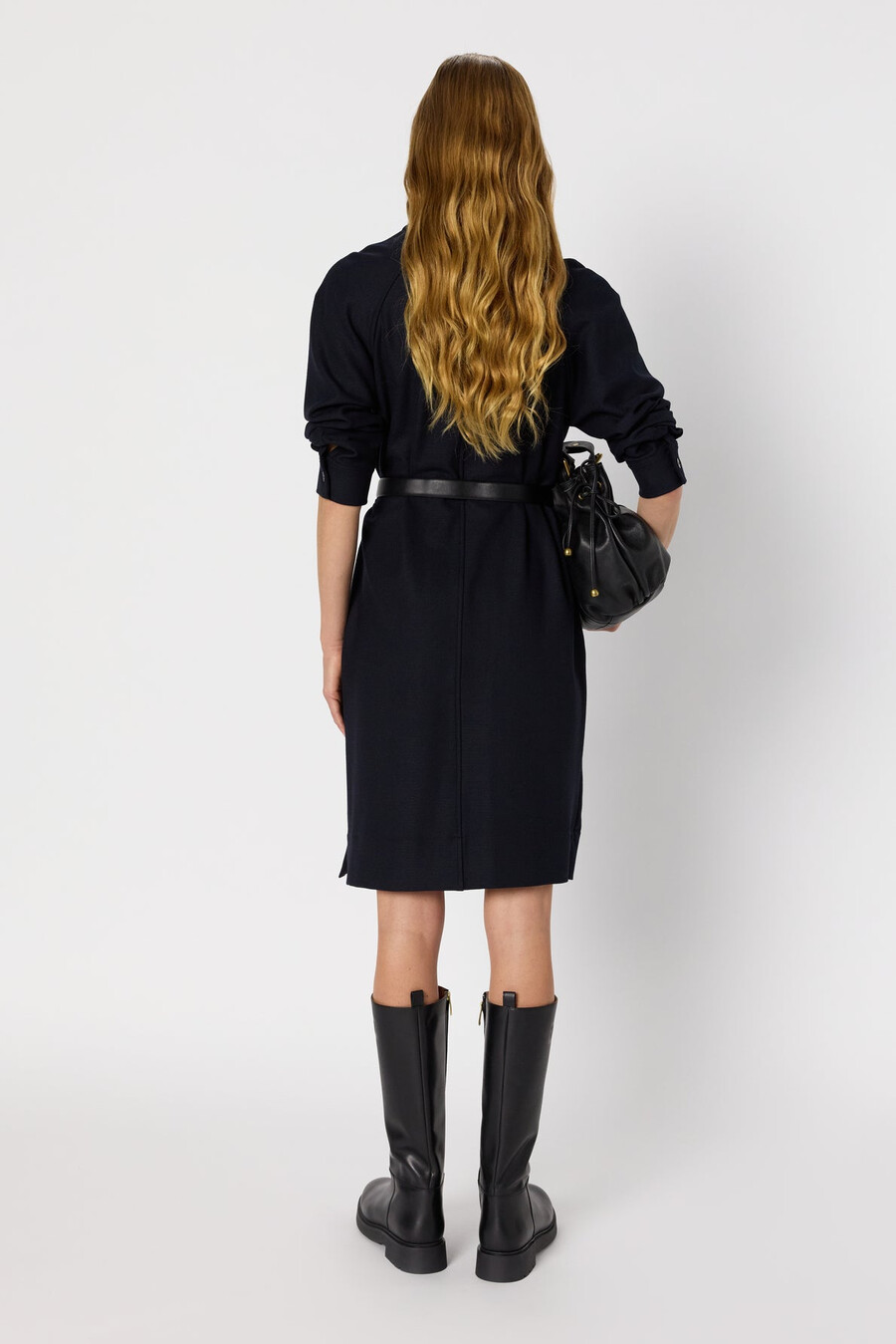 robe courte à col chemise - lea