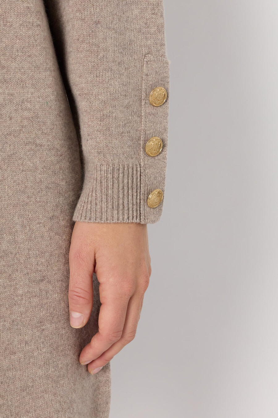 robe courte droite en laine - loma