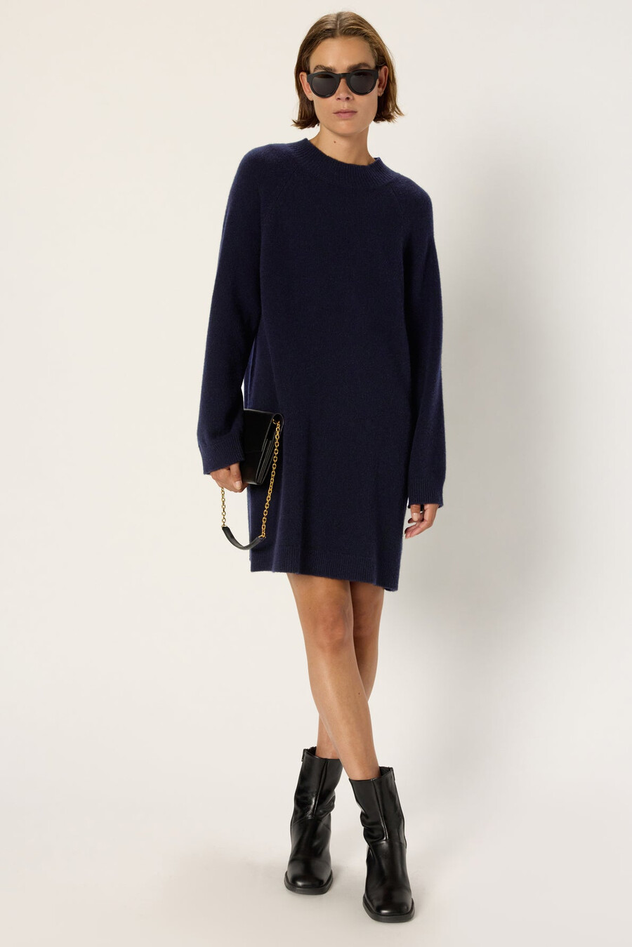 robe courte en laine et cachemire - lysan