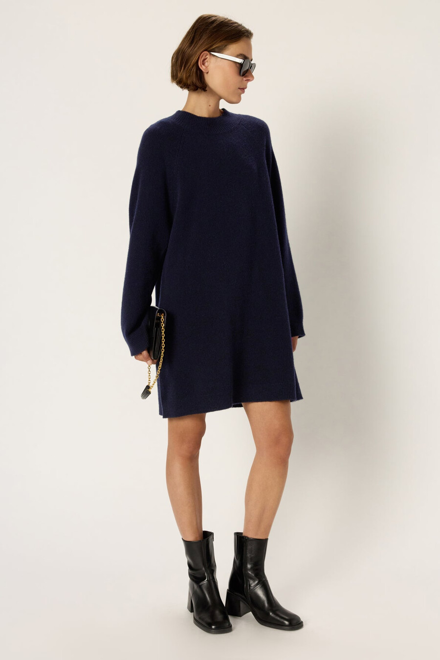 robe courte en laine et cachemire - lysan
