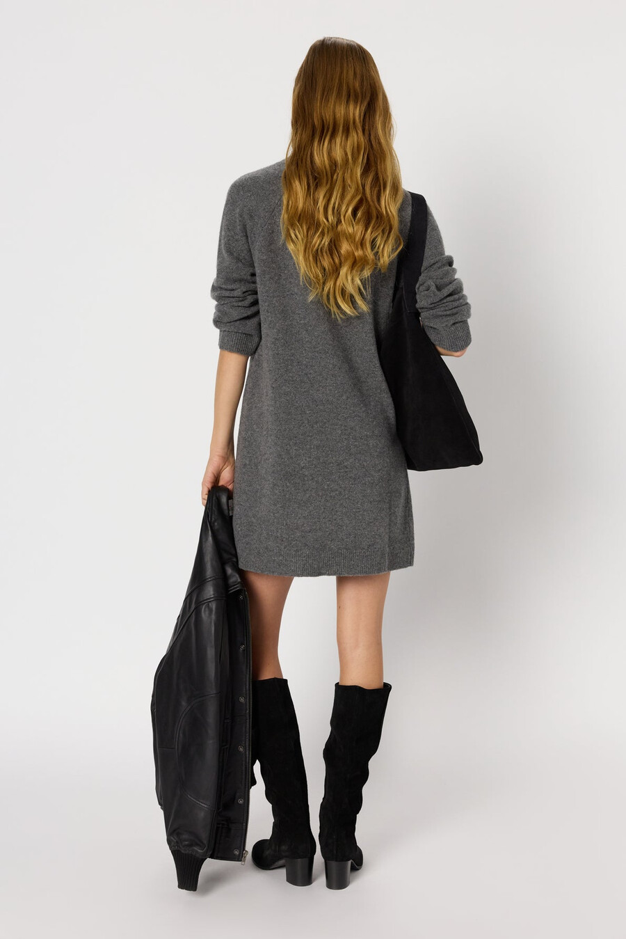 robe courte en laine et cachemire - lysan