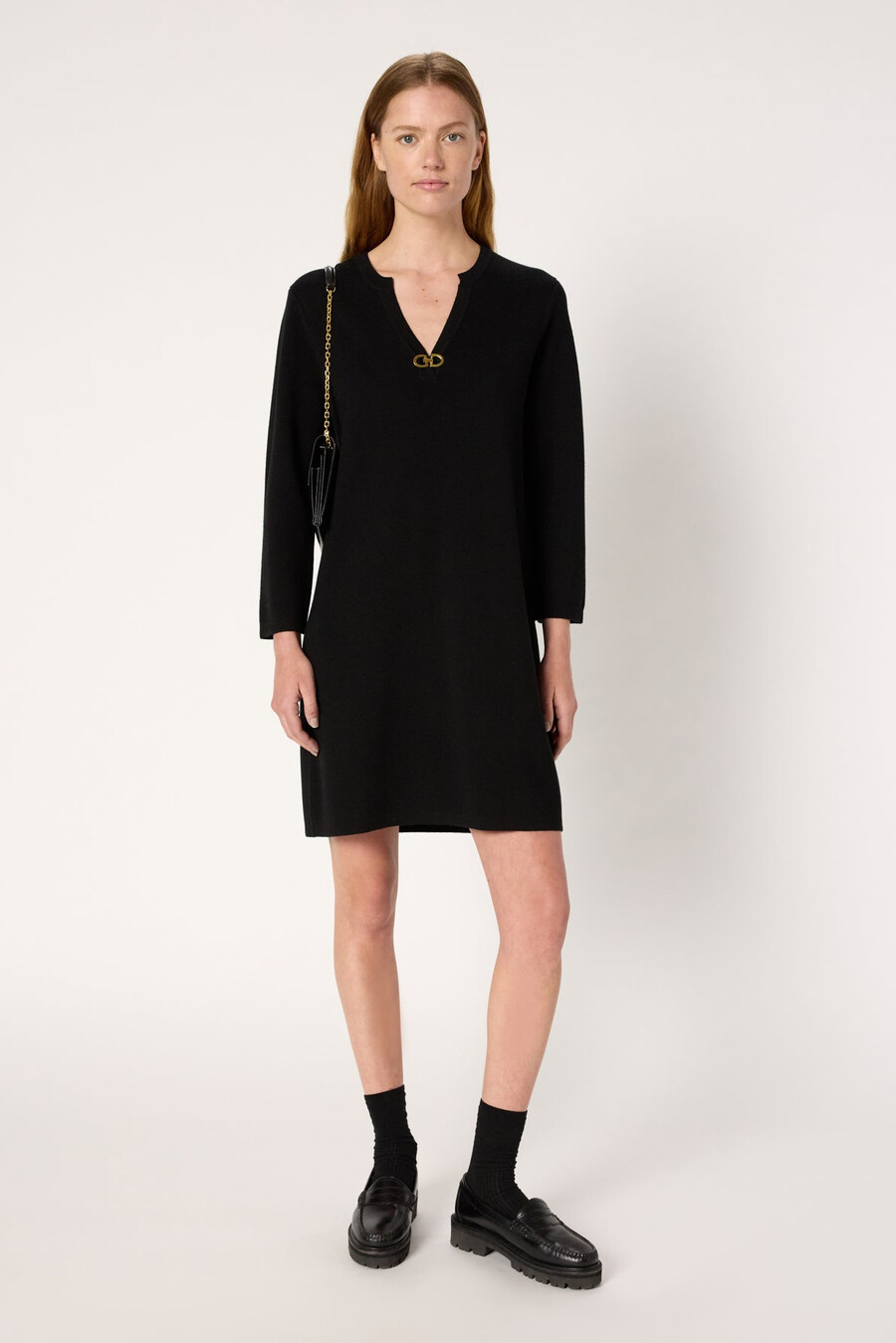 robe droite en maille milano - lilia