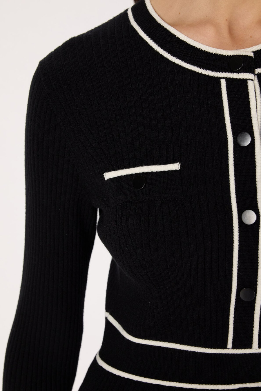 robe courte en maille bicolore - lani
