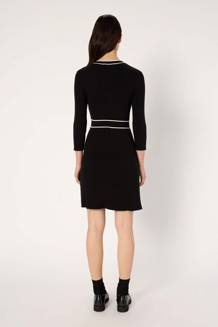 robe courte en maille bicolore - lani